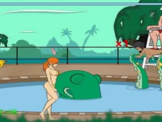 Tentakel monster molests vrouwen bij zwembad - vol 2